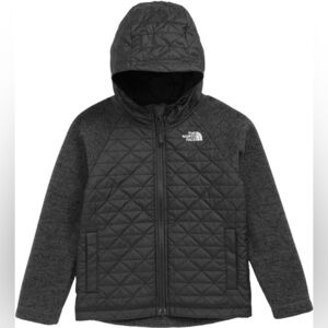 The North Face Black water repellant Quilted Hoodie Sweatshirt 6T